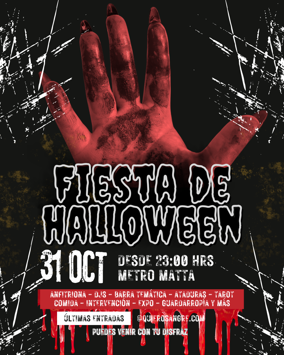 fiesta de halloween en la escuela de la sangre